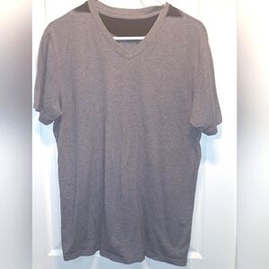 Gray V Neck Mens Shirt Extra Large